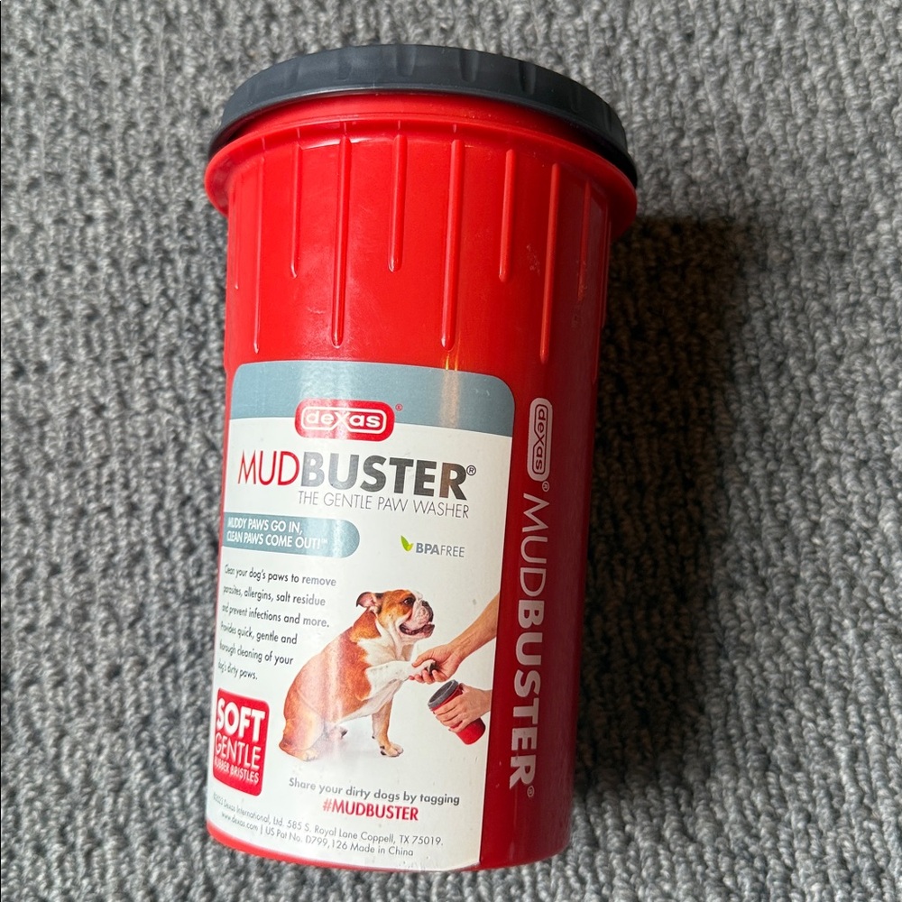 New Texas Mudbuster Portable Dog Paw washer red pw715w